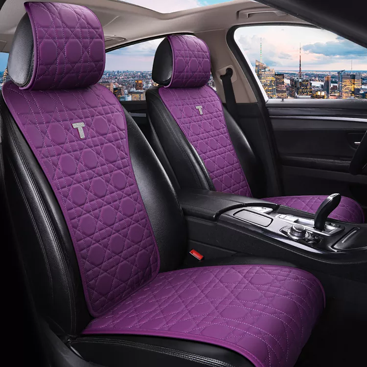 Housses de siège de voiture universelles en cuir avec strass