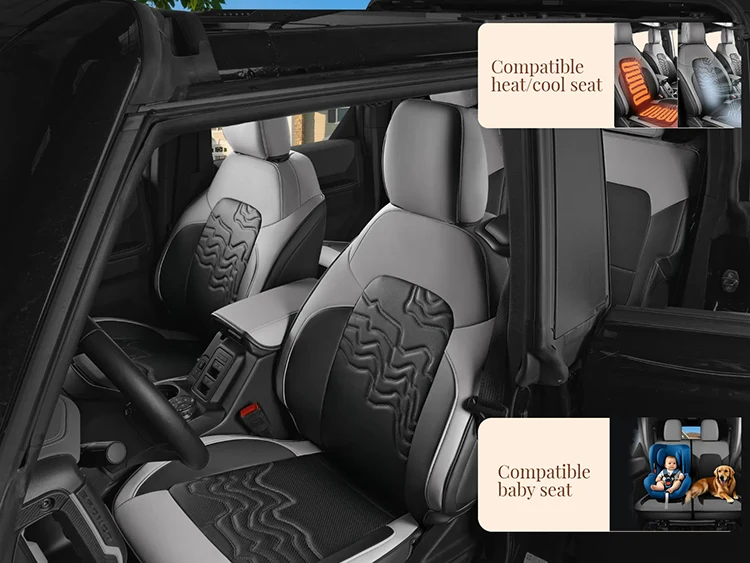 Customized Fit Ford Bronco 2 Door Seat Cover