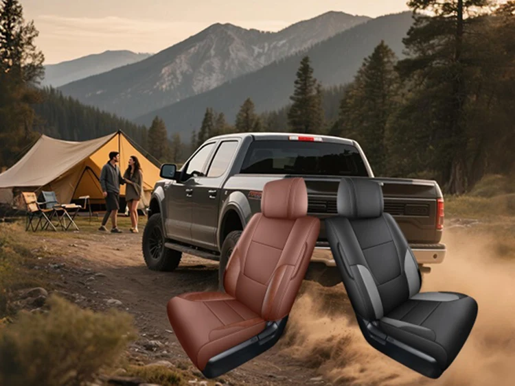 Toyota Tundra Seat Cover Black Gray and Brown Options