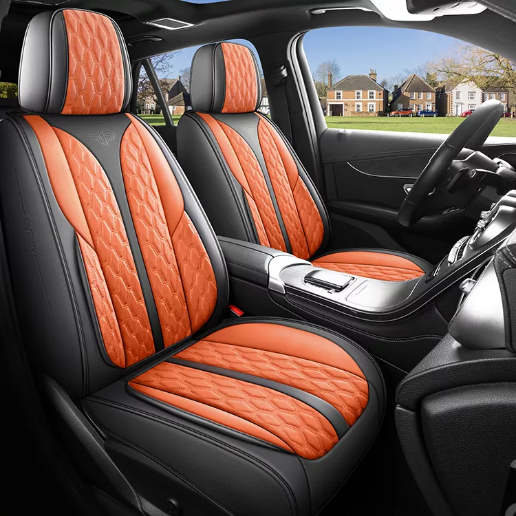 Ensemble complet de housses de coussin de siège auto universelles en cuir