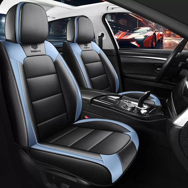 Ensemble complet de housses de siège de voiture universelles en cuir imperméables